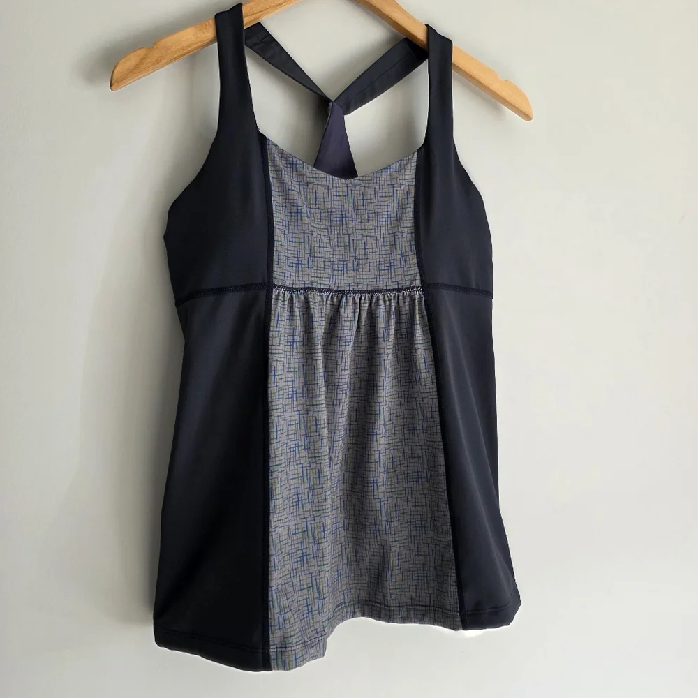 Athletic Athleisure Yoga Top Blue Grey Size Large - Picture 6 of 14
